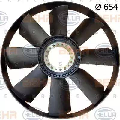 HELLA 8MV 376 702-001 - Roue du souffleur, refroidissementdu moteur cwaw.fr