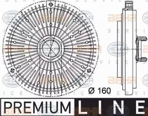 HELLA 8MV 376 731-491 - Embrayage, ventilateur de radiateur cwaw.fr