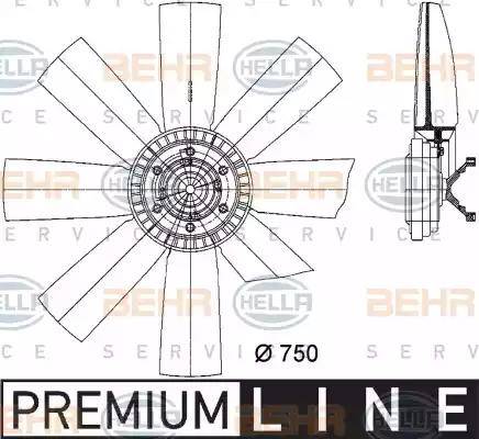 HELLA 8MV 376 731-301 - Ventilateur, refroidissement du moteur cwaw.fr