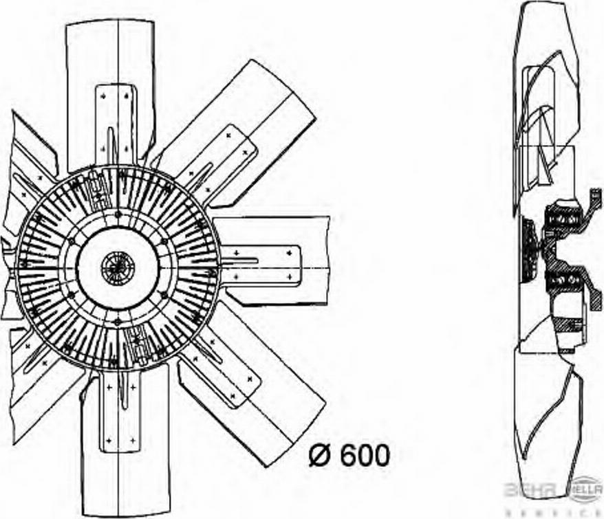 HELLA 8MV 376 728-011 - Ventilateur, refroidissement du moteur cwaw.fr