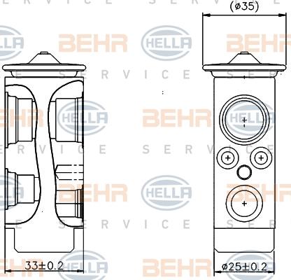 HELLA 8UW 351 004-284 - Détendeur, climatisation cwaw.fr