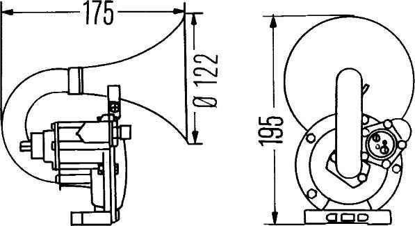 HELLA 3PA 004 206-031 - Trompette cwaw.fr