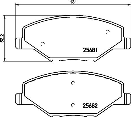 HELLA PAGID 8DB 355 045-151 - Kit de plaquettes de frein, frein à disque cwaw.fr