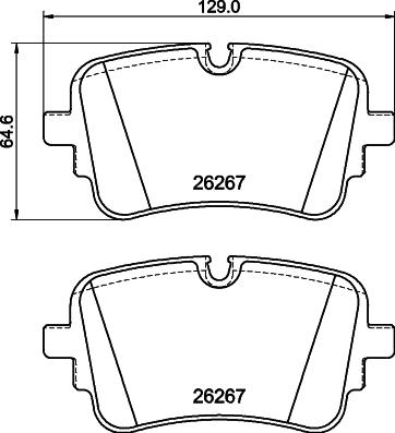 HELLA PAGID 8DB 355 041-001 - Kit de plaquettes de frein, frein à disque cwaw.fr