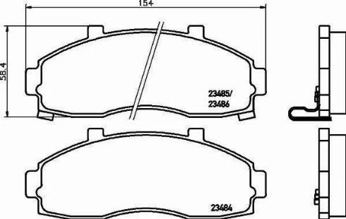 HELLA PAGID 8DB 355 009-951 - Kit de plaquettes de frein, frein à disque cwaw.fr