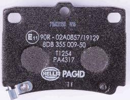 HELLA PAGID 8DB 355 009-501 - Kit de plaquettes de frein, frein à disque cwaw.fr