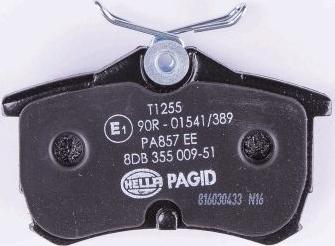 HELLA PAGID 8DB 355 009-511 - Kit de plaquettes de frein, frein à disque cwaw.fr