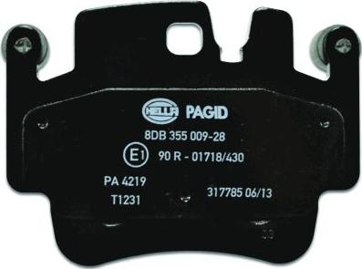 HELLA PAGID 8DB 355 009-281 - Kit de plaquettes de frein, frein à disque cwaw.fr