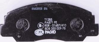 HELLA PAGID 8DB 355 009-781 - Kit de plaquettes de frein, frein à disque cwaw.fr