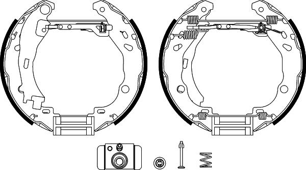 HELLA PAGID 8DB 355 004-911 - Jeu de mâchoires de frein cwaw.fr