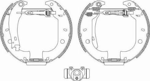 HELLA PAGID 8DB355004421 - Jeu de mâchoires de frein cwaw.fr