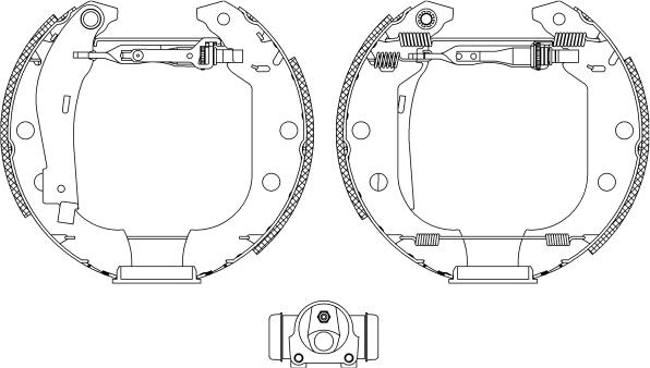 HELLA PAGID 8DB 355 004-591 - Jeu de mâchoires de frein cwaw.fr