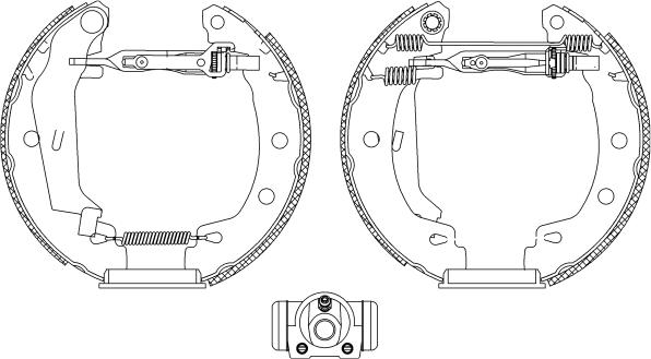 HELLA PAGID 8DB 355 004-691 - Jeu de mâchoires de frein cwaw.fr