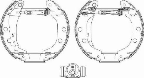 HELLA PAGID 8DB 355 004-601 - Jeu de mâchoires de frein cwaw.fr