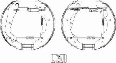 HELLA PAGID 8DB355004061 - Jeu de mâchoires de frein cwaw.fr