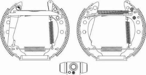 HELLA PAGID 8DB 355 004-001 - Jeu de mâchoires de frein cwaw.fr