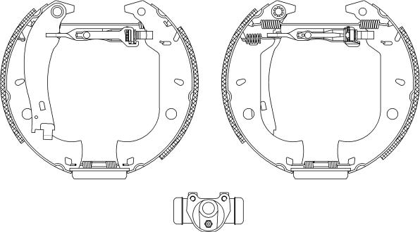 HELLA PAGID 8DB 355 004-071 - Jeu de mâchoires de frein cwaw.fr