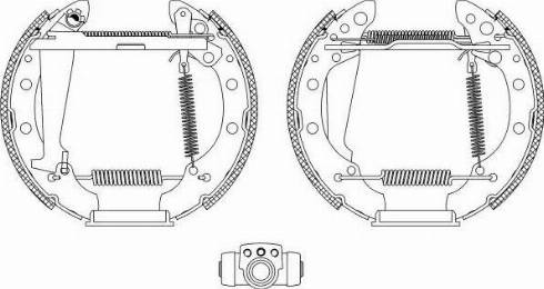 HELLA PAGID 8DB 355 004-151 - Jeu de mâchoires de frein cwaw.fr