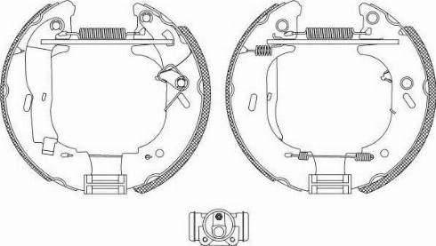 HELLA PAGID 8DB355004131 - Jeu de mâchoires de frein cwaw.fr