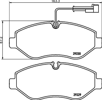 HELLA PAGID 8DB 355 005-611 - Kit de plaquettes de frein, frein à disque cwaw.fr