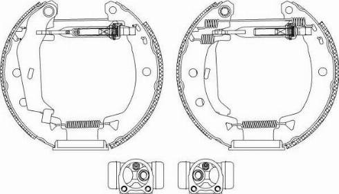 HELLA PAGID 8DB355005151 - Jeu de mâchoires de frein cwaw.fr