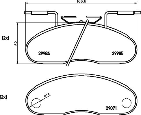 HELLA PAGID 8DB 355 005-341 - Kit de plaquettes de frein, frein à disque cwaw.fr