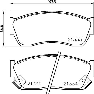 HELLA PAGID 8DB 355 005-711 - Kit de plaquettes de frein, frein à disque cwaw.fr