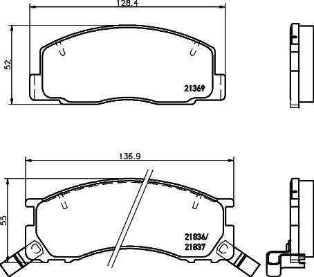 HELLA PAGID 8DB 355 006-451 - Kit de plaquettes de frein, frein à disque cwaw.fr