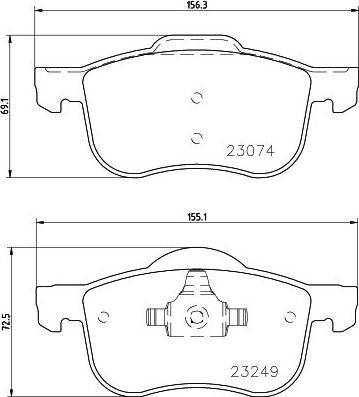 HELLA PAGID 8DB 355 006-851 - Kit de plaquettes de frein, frein à disque cwaw.fr