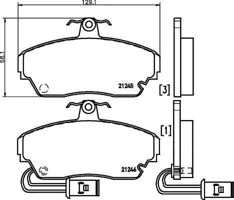 HELLA PAGID 8DB 355 006-291 - Kit de plaquettes de frein, frein à disque cwaw.fr