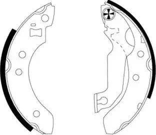 HELLA PAGID 8DB 355 000-601 - Jeu de mâchoires de frein cwaw.fr