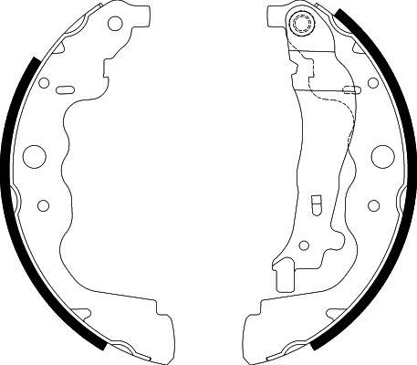 HELLA PAGID 8DB 355 000-301 - Jeu de mâchoires de frein cwaw.fr