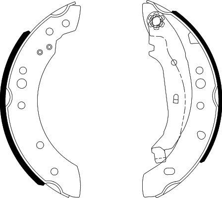 HELLA PAGID 8DB 355 000-371 - Jeu de mâchoires de frein cwaw.fr