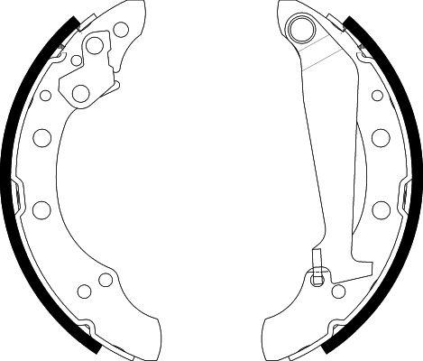 HELLA PAGID 8DB 355 001-311 - Jeu de mâchoires de frein cwaw.fr