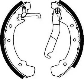 HELLA PAGID 8DB 355 001-331 - Jeu de mâchoires de frein cwaw.fr