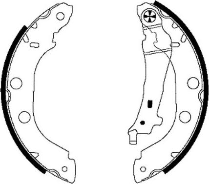 HELLA PAGID 8DB 355 001-751 - Jeu de mâchoires de frein cwaw.fr