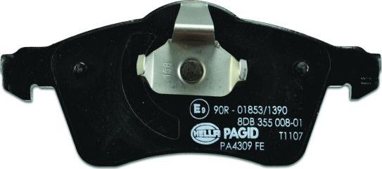 HELLA PAGID 8DB 355 008-011 - Kit de plaquettes de frein, frein à disque cwaw.fr