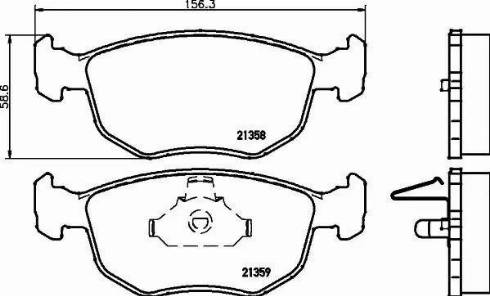 HELLA PAGID 8DB 355 008-191 - Kit de plaquettes de frein, frein à disque cwaw.fr