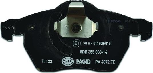 HELLA PAGID 8DB 355 008-141 - Kit de plaquettes de frein, frein à disque cwaw.fr