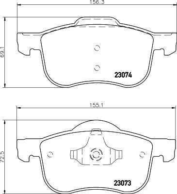 HELLA PAGID 8DB 355 008-851 - Kit de plaquettes de frein, frein à disque cwaw.fr