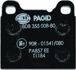 HELLA PAGID 8DB 355 008-801 - Kit de plaquettes de frein, frein à disque cwaw.fr