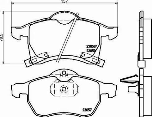 HELLA PAGID 8DB 355 008-361 - Kit de plaquettes de frein, frein à disque cwaw.fr