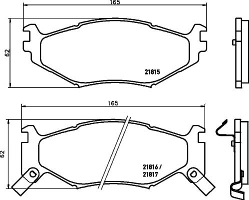 HELLA PAGID 8DB 355 008-211 - Kit de plaquettes de frein, frein à disque cwaw.fr