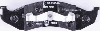 HELLA PAGID 8DB 355 008-231 - Kit de plaquettes de frein, frein à disque cwaw.fr