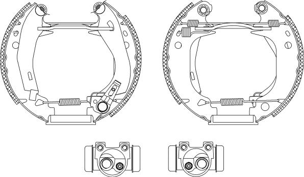 HELLA PAGID 8DB 355 003-661 - Jeu de mâchoires de frein cwaw.fr