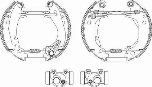 HELLA PAGID 8DB355003841 - Jeu de mâchoires de frein cwaw.fr