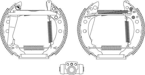 HELLA PAGID 8DB 355 003-721 - Jeu de mâchoires de frein cwaw.fr