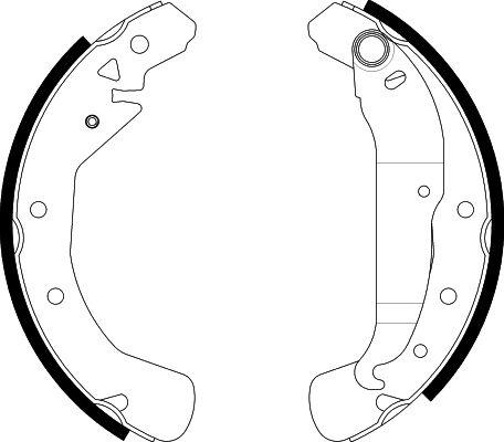 HELLA PAGID 8DB 355 002-631 - Jeu de mâchoires de frein cwaw.fr