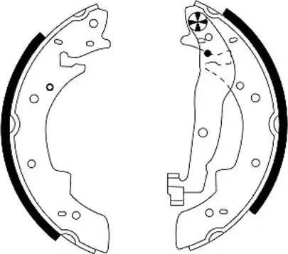 HELLA PAGID 8DB 355 002-021 - Jeu de mâchoires de frein cwaw.fr