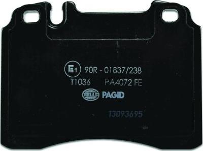 HELLA PAGID 8DB 355 007-471 - Kit de plaquettes de frein, frein à disque cwaw.fr